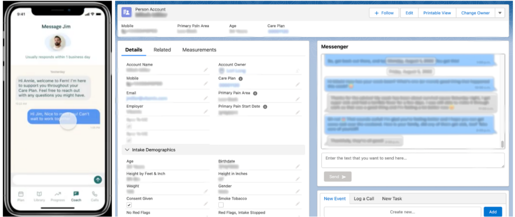 Fern Messaging App inside Salesforce